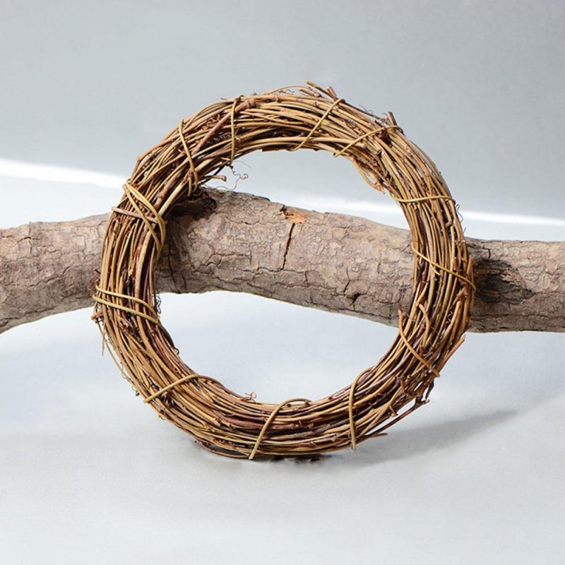 Christmas Natural Dried Rattan Ring Wreath