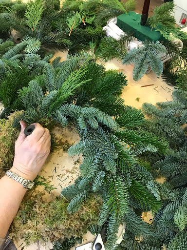 christmas wreath making