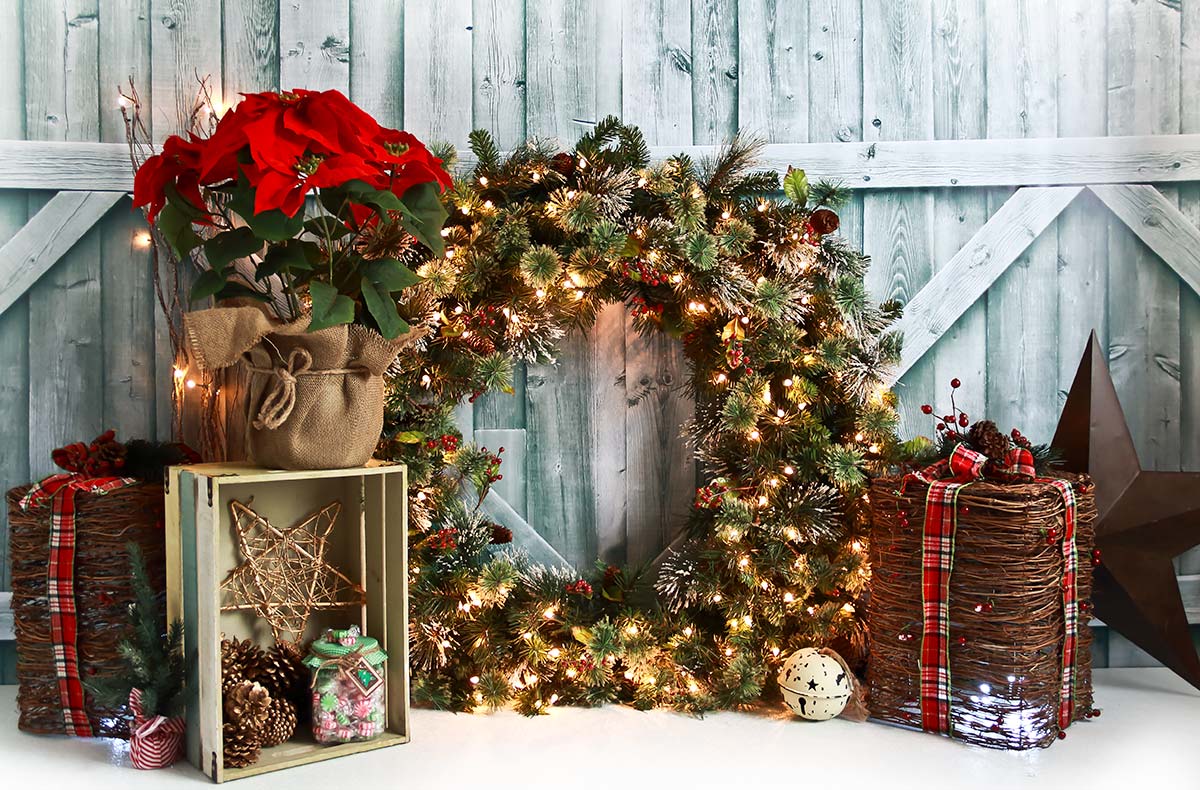 large solar christmas wreath